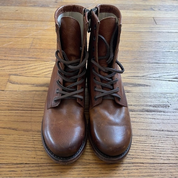 Freebird Manchester Lace Up Boots Cognac Leather Size 6 - Picture 4 of 13